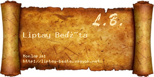 Liptay Beáta névjegykártya